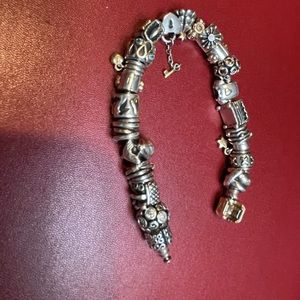Pandora charms 14K gold and SS 925